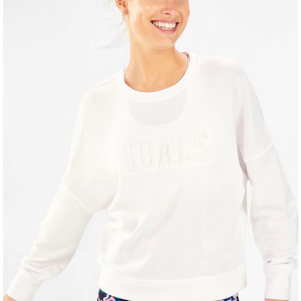 FABLETICS STACEY PULLOVER CREW NECK SWEATSHIRT WOMENS SIZE S